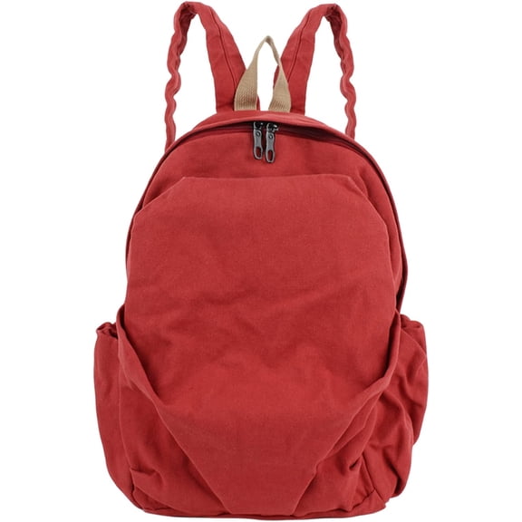 Unisex Adult Large Solid Color Canvas Backpack Casual Daypack Shoulders Bag