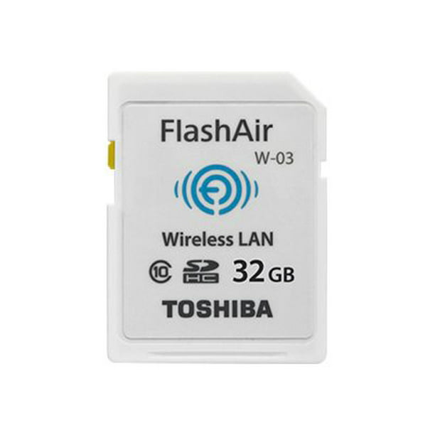 Toshiba FlashAir III - Wireless memory card - 32 GB - Class 10 - SDHC -  Wi-Fi - for Dynabook Portg Z20; Tecra C40, C50, Z40; Satellite L55;  Satellite 