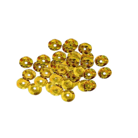 LOLIPPYY 1000pcs Sparkly Craft Sequin Round Sequins Gold for Art Projects and Embellishment