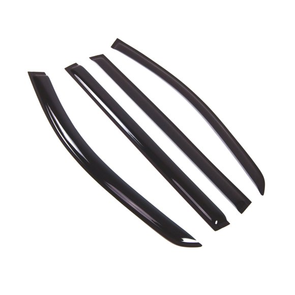 Car Window Rain Guard | Outside Mount Visors Auto Side Window Deflectors | Windows Visor Rain Shields Compatible with 2007-2012 Mercedes GL350 GL450 | 4 Pcs Set, WD2-729, Dark Smoke
