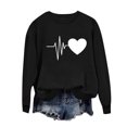 thumbnail image 3 of Aofany Casual Womens Sweatshirts Crewneck Long Sleeve Tops Heart Printed Pullover Sweatshirt for Women, 3 of 3