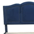 thumbnail image 2 of Modern Velvet 60" Queen Platform Bed with Storage Drawers in Blue, 2 of 7