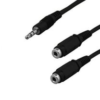 Lot of 10pc Kentek 6 Inch 6" 3.5mm AUX auxiliary male to female x2 M/Fx2 stereo audio for PC iPod iPhone MP3 CAR monitor splitter extension Y cable cord