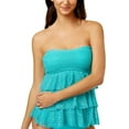 thumbnail image 3 of Island Escape Womens Crochect Tiered Swim Top Separates Blue 6, 3 of 4