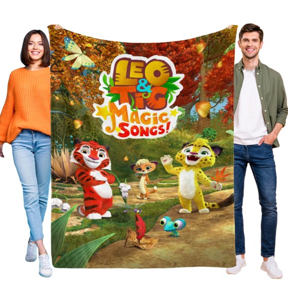 Leo y Tig anti-pilling, suave, ligera, esponjosa y acogedora de lujo para hogar y cocina – Perfecta para niños y adultos,150X130cm