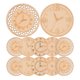 thumbnail image 1 of 16 piezas de recortes de reloj de madera para manualidades de pared, recortes de madera en blanco para pintar, piezas de reloj de madera, 1 of 8