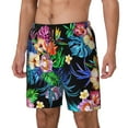 thumbnail image 2 of Gaeub Colorful Flowers Mens Swim Trunks Stretch Beach Shorts Quick Dry for Men Swim Shorts Swimwear with Pockets- X-Large, 2 of 9