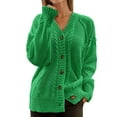 thumbnail image 2 of Cardigan Sweaters for Women 2025 Fall Winter Long Sleeve V Neck Button Knit Sweater Cardigans Outerwear, 2 of 6