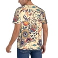 thumbnail image 2 of Fotbe Floral With Birds And Fantasy Flowers Baseball Jersey Shirt for Men and Women, Casual Short Sleeves Button Down T-Shirt-X-Large, 2 of 9