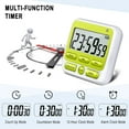 thumbnail image 4 of HZKAICUNE Digital Kitchen Timer with Mute/Loud Alarm Switch ON/Off Switch, 24 Hour Clock & Alarm, Memory Function Count Up & Count Down for Kids Teachers Cooking, Large LCD Display, Strong Magnet, 4 of 16