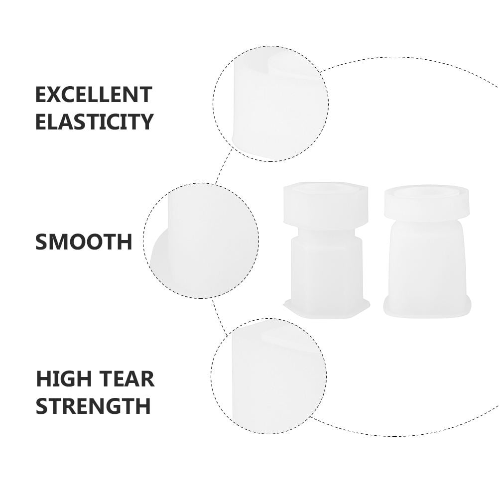 HOOWIFFY White Silicone Mould for DIY Resin Projects Smooth Surfaces 2Sets