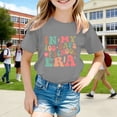 thumbnail image 2 of XEGLSBU Girls Shirts Size 12 Short Sleeve Girls Graphic Print Short Sleeve Tee for School Casual Top for Kids and Toddlers Grey Size 8-9 Years, 2 of 4