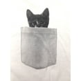 thumbnail image 2 of Mens Pocket Cat T Shirt Funny Printed Peeking Pet Kitten Animal Tee for Guys Graphic Tees, 2 of 7