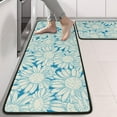 thumbnail image 2 of Kitchen Rugs Sets Of 2,Daisy Flower Pattern Anti Fatigue Kitchen Mat Rugs Non Slip Washable,Decorative Kitchen Floor Mats for Kitchen,Sink,Laundry,17"x47"+17"x47", 2 of 5