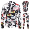thumbnail image 4 of Azrian Men Suit Three Pieces Of Casual Light Business One-button 3D Irregular Printing Waistcoat Suit Trousers, 4 of 6