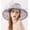 Gray, variant on Organza Church Hat Wedding Tea Party Derby Hats for Elegant Women Flower Wide Brim Sun Hat