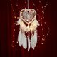 thumbnail image 2 of Atrapasueños LED, Atrapasueños De Plumas Hecho A Mano Atrapasueños Luminoso para Dormitorio Decoración del Hogar Colgante De Pared Decorativo Móvil Niñas Regalo para Niños Blanco, 2 of 5