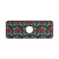 thumbnail image 7 of Yayeee Faucet Mat for Kitchen Sink 14.7" Diatomite Long Splash Guard Pad, Red Christmas Poinsettias, 7 of 7