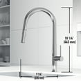 thumbnail image 3 of Vigo Vg02029s Greenwich 1.8 GPM 18" H Single Handle Single Hole Pull Down Kitchen Faucet -, 3 of 15