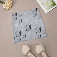 thumbnail image 7 of Birds And Eyes Steel Blue Women's skirt Mini Skirts A Line Skirt With Hide Pocket Bird Steel Blue Black White Pattern Seamless, 7 of 7