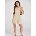 thumbnail image 6 of SWQZVT Summer Rompers for Women Casual Sleeveless Jumpsuits Shorts Overalls Loose Fit Onesie with Pockets, 6 of 6