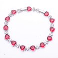 thumbnail image 3 of Pink Rubellite Tourmaline & CZ 925 Sterling Silver Tennis Bracelet 7.99" B68432, New Year Sale, Valentin's Day Gift, 3 of 4
