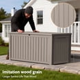 thumbnail image 6 of fazzn 180 Gallon Resin Deck Box Outdoor Indoor Waterproof Storage Box for Patio Furniture Pool Accessories Storage for Cushion Garden Tools (Brown), 6 of 7
