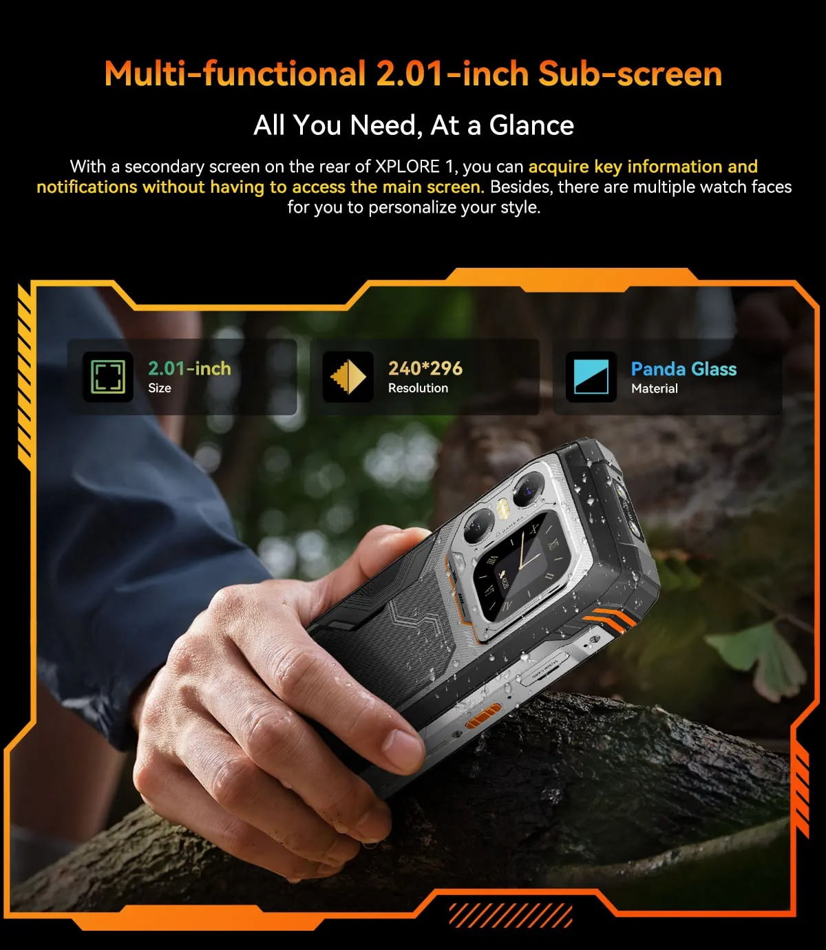 Blackview XPLORE 1 Walkie Talkie Outdoor Mobile Phone, 12GB 256GB Orange