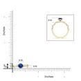 thumbnail image 3 of Angara Natural 0.6 Ct. Blue Sapphire with Diamond Side Stone Ring in 14K Yellow Gold for Women (Ring Size: 3), 3 of 9