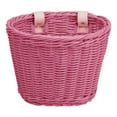 thumbnail image 2 of Front Handlebar Bike Basket for Kids 12-16" Bikes, Durable Faux Wicker Plastic Waterproof Bicycle Storage, Easy Install 8.3x6.3x6.3in, 2 of 4
