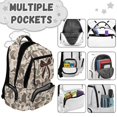 thumbnail image 3 of Bulopur Duck Camo Brown Bow Print Kids Backpack Set 4 Pcs Durable Outdoor Girls Book Bag with Lunch Bag, Pencil Case and Water Bottle Cover for Elementary Girls Ages 6-12, 3 of 7