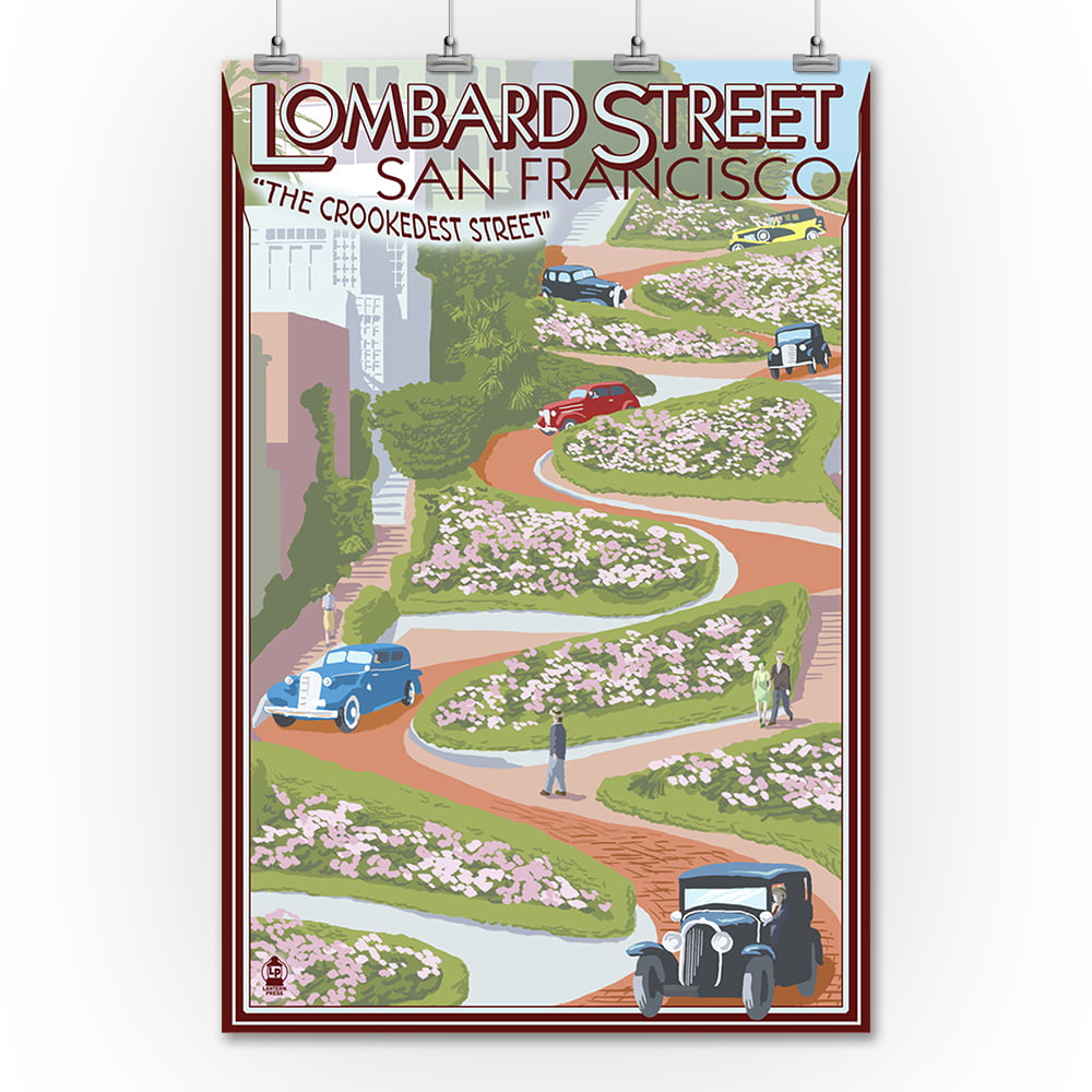 Lombard Street Travel  POSTER San Francisco California 