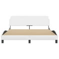 thumbnail image 2 of vidaXL Bed Frame with Headboard White 152x203 cm Faux Leather, 2 of 5