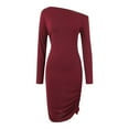 thumbnail image 5 of Zshosam Women's Sexy Elegant Off Shoulder Long Sleeve Ruched Bodycon Party Mini Dresses(,XL), 5 of 9