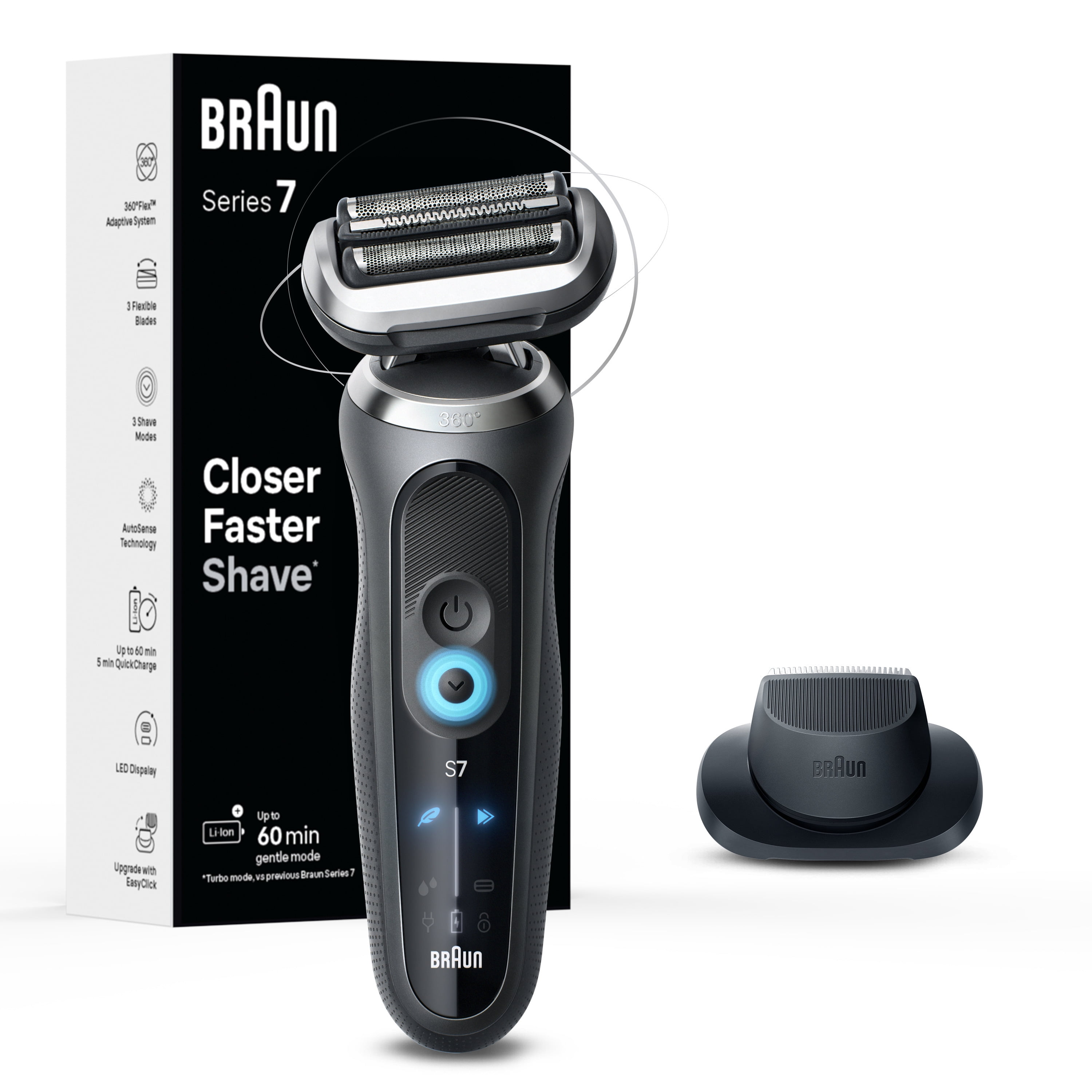 Braun Series 8 8453cc Electric Shaver for Men, 3+1 Head with Braun Series 8 8453cc Electric Shaver for Men, 3+1 Head with