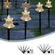 thumbnail image 1 of Lámpara solar para enchufe de tierra - White Star Bells Luz exterior para jardín en césped, jardín o camino - Lámpara decorativa de plástico solar de 13,77 pulgadas, 1 of 6