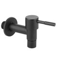 thumbnail image 3 of Bathroom Stainless Steel Black Quick Single Cold Faucet Mop Pool Water Tap Male Thread G1/2inBlack Short Mop Pool Faucet G1/2in Male Thread, 3 of 6