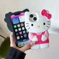 thumbnail image 3 of For iPhone 11 12 mini 13 Pro 14 Plus 15 Pro Max XS XR X 7 8 SE 2020 Hello Kitty 3D Silicone Soft Phone Case 2 For iPhone 12 Mini, 3 of 7