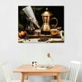 thumbnail image 2 of JEUXUS wallCanvas Print Wall Art Vintage Retro Classic Coffee Cafe Espresso Food & Cooking Kitchen Photography Realism Decorative Scenic Rustic Calm Colorful for Living Room, Bedroom, Office, 2 of 4