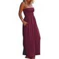 thumbnail image 2 of Strapless Women's Sleeveless Jumpsuit Summer Casual Loose Jumpsuit Women's with Pockets Jumpsuit, 2 of 3
