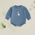 thumbnail image 2 of larppty Toddler Baby Boy Clothes Duck Print Sweatshirt Romper Pullover Sweater Jumpsuit Casual Fall Winter Clothes, 2 of 6