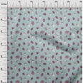 thumbnail image 2 of oneOone Cotton Poplin Dusty Teal Blue Fabric Strawberry Fruits Diy Clothing Quilting Fabric Print Fabric By Yard 42 Inch Wide, 2 of 4