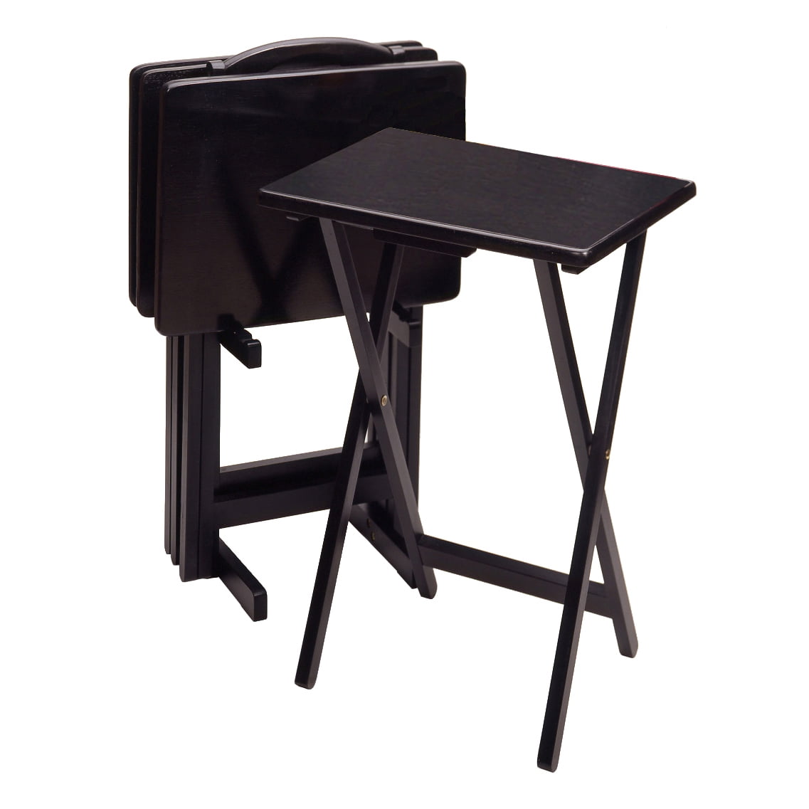 Home Office Desk Can Be Raised And Lowered Folding TV Tray Black/Gold Table 