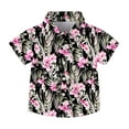 thumbnail image 2 of Oksale Hawaiian Shirts for Boys Size 7 Cute Tropical Graphic Tees Loose Short Sleeve Shirt Kids Boy's Casual Beach Shirts Loose Fit Collared Tops 2-15 Years, 2 of 9