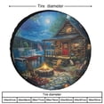 thumbnail image 2 of Moonlight Lodge Heavy Duty Spare Tire Cover Moonlight Cabin Weatherproof Wheel Protectors Fit for SUV Truck Travel Trailer 15inch Fit for Trailer RV SUV and Many Vehicle, 2 of 8