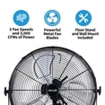 thumbnail image 2 of NewAir Ventilador para exteriores de alta velocidad de 20 pulgadas, resistente al agua, soporte de piso 2 en 1 o ventilador de montaje en pared, inclinación ajustable y 3 velocidades de hasta 4650 CFM, 2 of 5