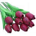 thumbnail image 1 of 10 Stunning Realistic Touch Pu Artificial Tulip Bouquet With Stem-yellow, 1 of 3