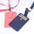 thumbnail image 2 of Porte-badge avec Lanière Résistant à l'Usure Anti-Rayures Texture Fine Multi-Usage Protection Porte-Badge Portable Fournitures de Bureau, 2 of 11