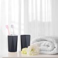 thumbnail image 7 of 5-Piece Modern Bathroom Accessory Set - Soap Dispenser, Dish, Toothbrush Holder, Cup, Tray, Black White Gray, 7 of 7