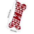 thumbnail image 3 of Pet Christmas Stocking Knitted Cat Dog Paw Print Heart for Family Holiday Christmas Tree Front Door Stair Railing Windowsill Christmas Party Decorations by MPOISVA, 3 of 6